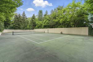 View of tennis court
