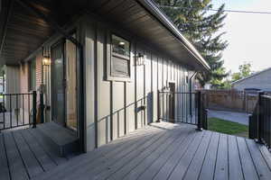 View of wooden terrace