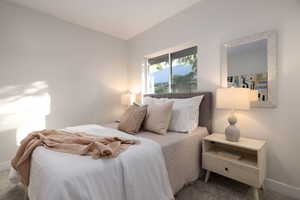 Bedroom featuring carpet floors