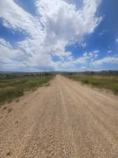 Gravel road through property