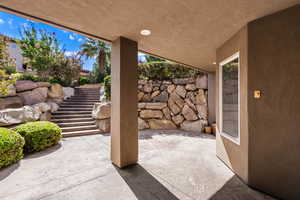 View of patio / terrace with stairway
