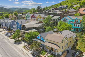 Aerial view of residential area