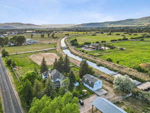 View of rural area with a water and mountain view