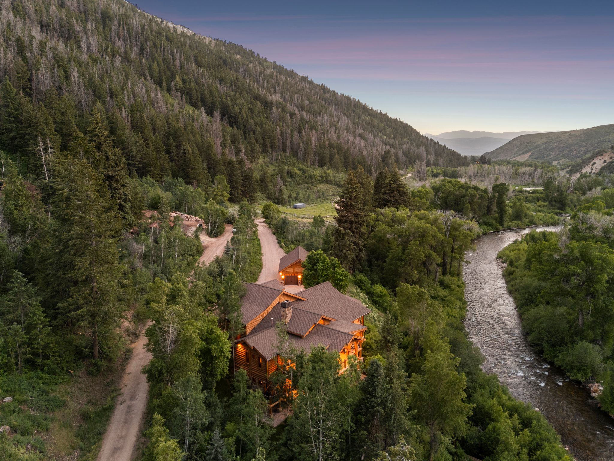 Aerial view of property