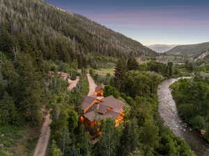 Aerial view of property featuring potential mountainside/mountaintop development areas
