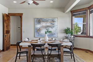 Oversize Dining area could seat 14