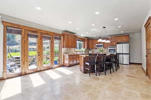 Light and Bright Kitchen overlooking the mountains