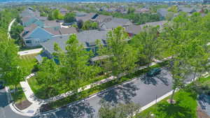 Aerial view of residential area
