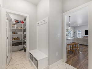 Large mudroom.