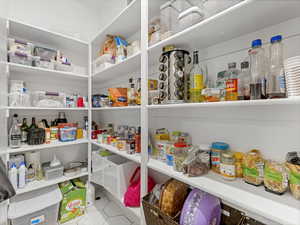 View of oversized pantry.