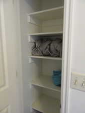 View of closet outside of master