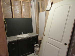 Partially finished basement bathroom