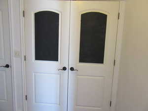 Laundry room doors with chalk paint