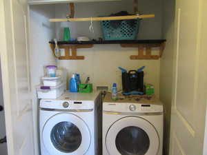 Laundry room with separate washer and dryer