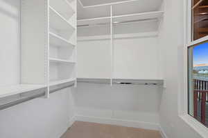 View of walk in closet