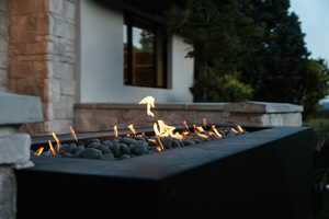 Exterior view of an outdoor fire pit