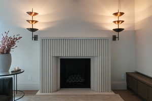 Detailed view of wood finished floors
