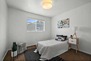 Bedroom with baseboards