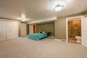 Bedroom with bath attached.