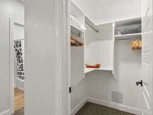 View of spacious closet