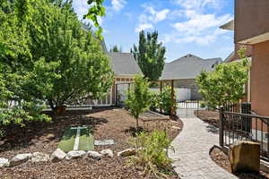View of yard with a patio