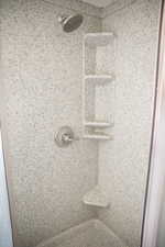 Bathroom view of a shower