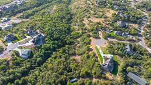 Higher view from the SE end of the lot (looking NE).