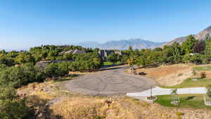 View of cul-de-sac (looking at the NE corner of the lot). This is where the driveway entrance would be.