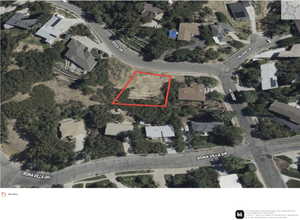 Aerial view of property's location with property boundaries highlighted