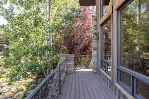 View of wooden deck