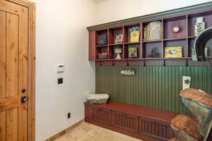Mudroom with baseboards