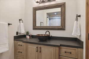 Bathroom featuring vanity