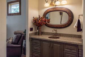 Bathroom featuring vanity