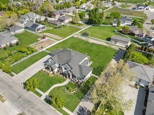 Aerial view of residential area