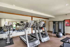Gym with baseboards