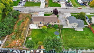 Aerial view of residential area
