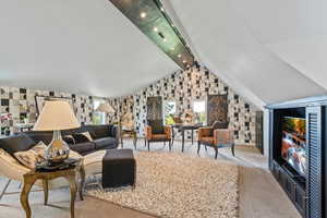 View of carpeted living room
