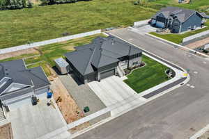 Aerial view of property and surrounding area