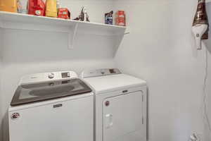 Laundry area featuring washer and dryer