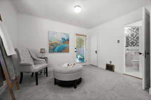 Bedroom 2 (wall can be replaced to separate two rooms) with exterior door to the deck