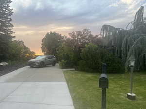 View of concrete driveway