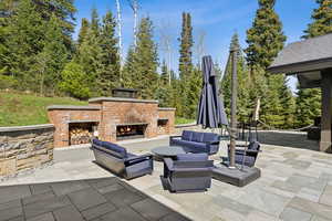 View of patio featuring an outdoor living space