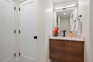 ADU Bathroom featuring vanity