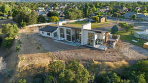 Aerial view of residential area