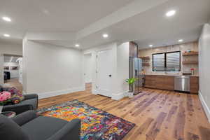 Basement apartment with entrance.