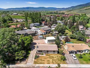 Aerial perspective of property and out building