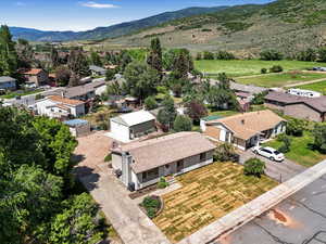 Aerial perspective of property and out building