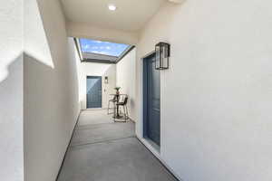 Corridor with a skylight