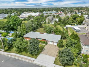 Aerial view of residential area