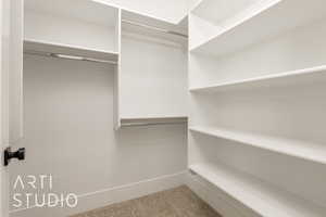 View of walk in closet